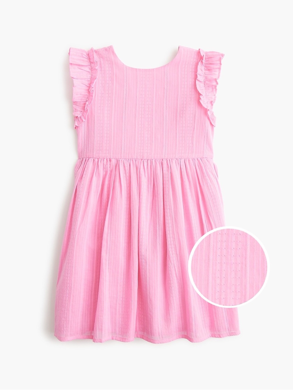 J. Crew Crewcuts Pink Girls' ruffle-sleeve bow-back dress Size 2